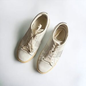 Saint Laurent SL/01 White Leather Sneakers Worn Broken In Streetwear Size 37